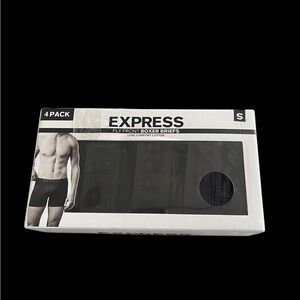 Express Men's Black Boxer Briefs 4-Pack Size S
